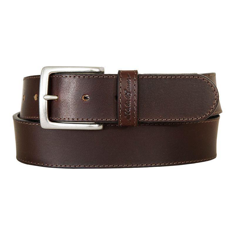 Mens Eddie Bauer 1.45-in. Leather Belt with Sasquatch Stretch Tab Product Image