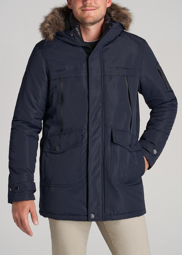 American Tall X Point Zero Tall Men's Parka in Navy Male Product Image