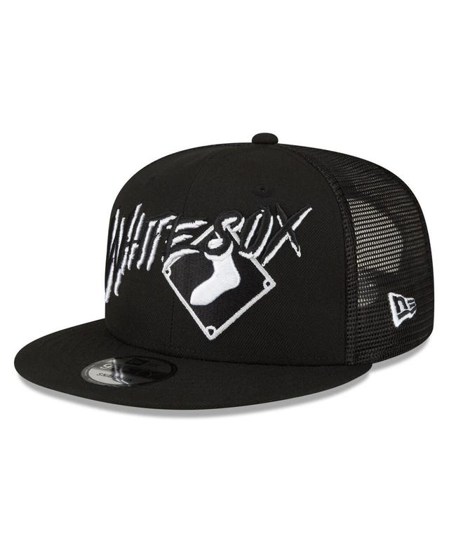 Mens New Era Black Chicago White Sox Street Trucker 9FIFTY Snapback Hat Product Image