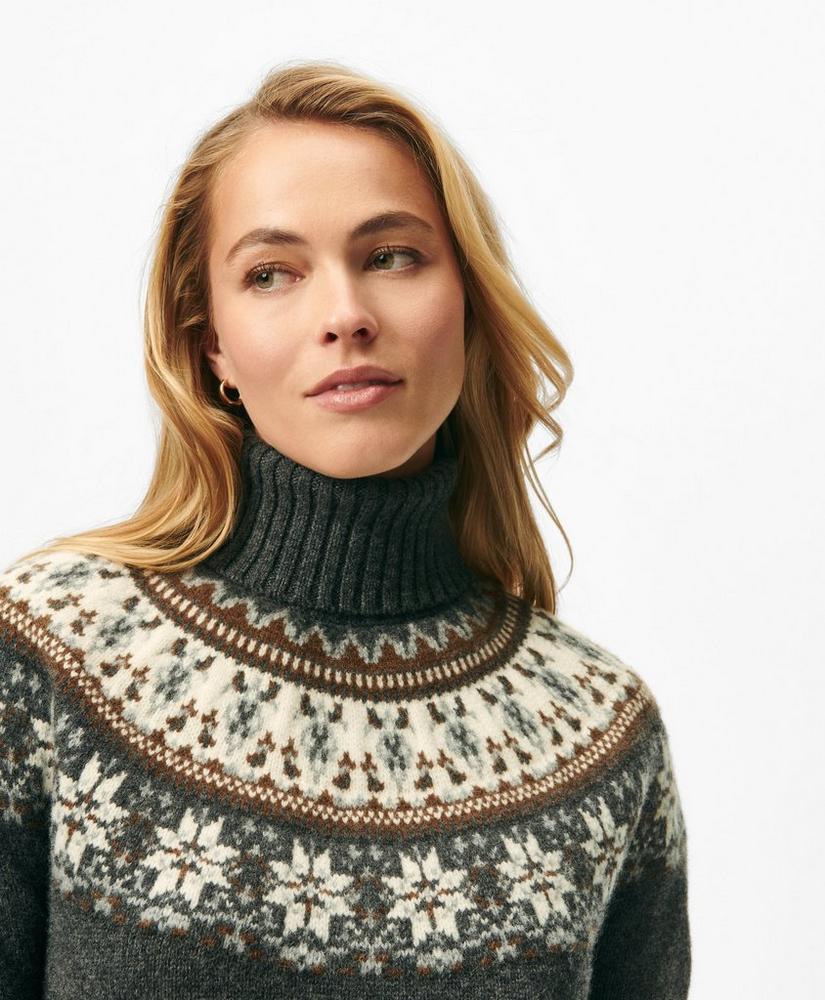 Fair Isle Turtleneck Sweater in Alpaca-Wool Blend Product Image