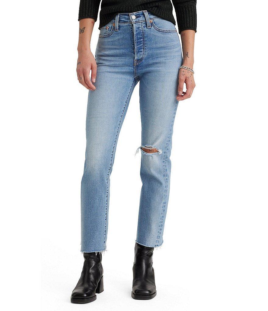 Levi's® Wedgie High Rise Straight Leg Destructed Jeans product image