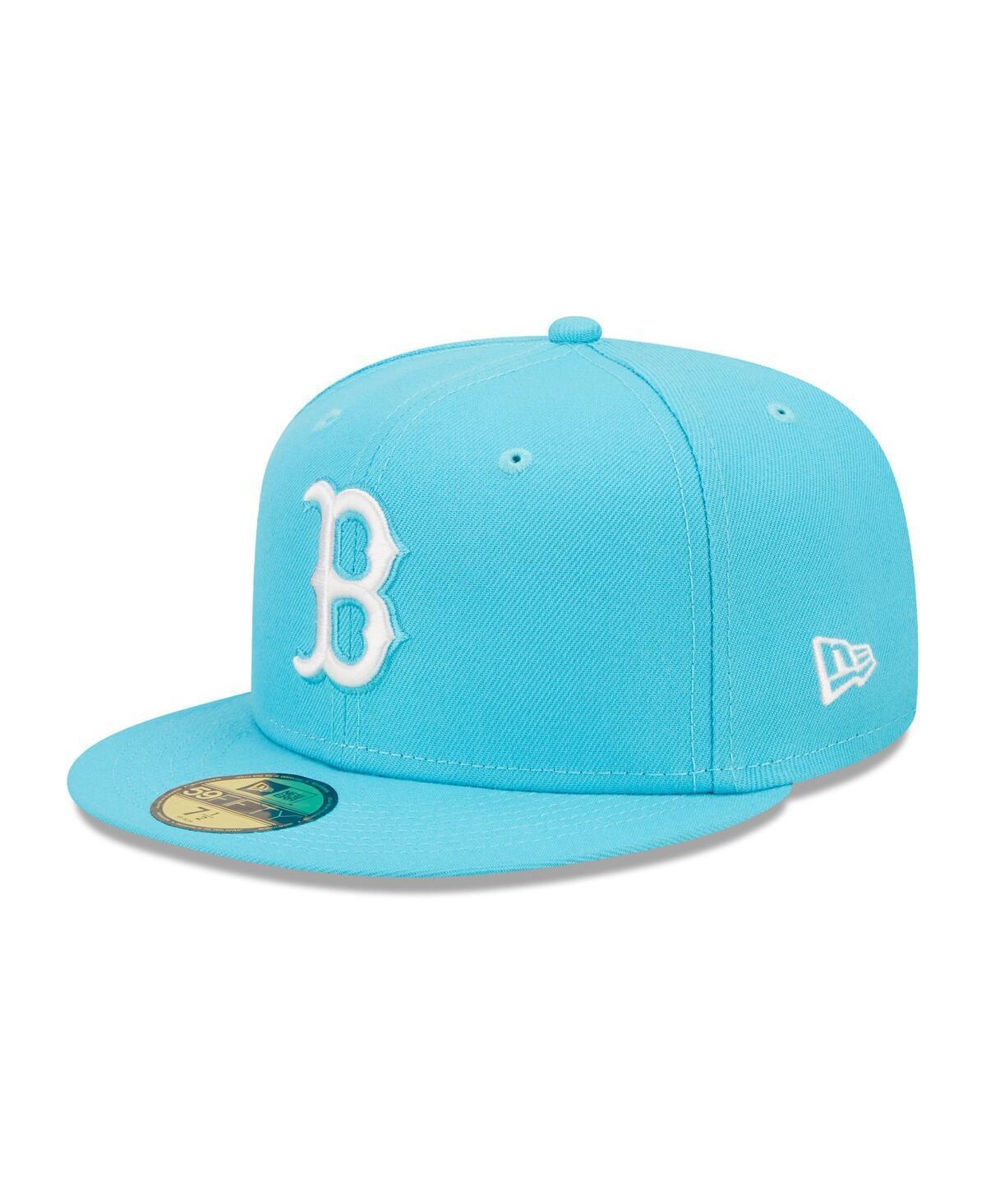 Mens New Era Blue Boston Red Sox Vice Highlighter Logo 59FIFTY Fitted Hat Product Image