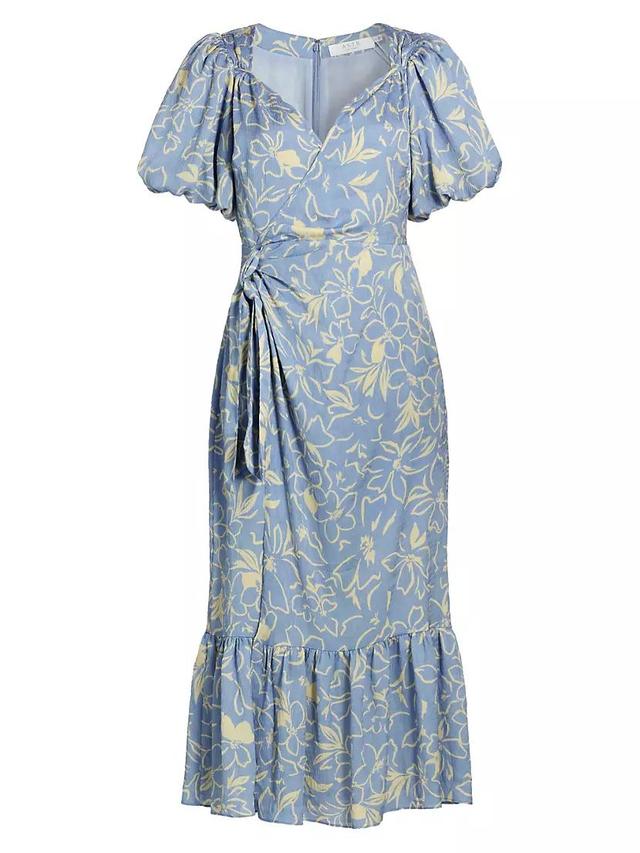 Modena Floral V-Neck Midi Dress Product Image