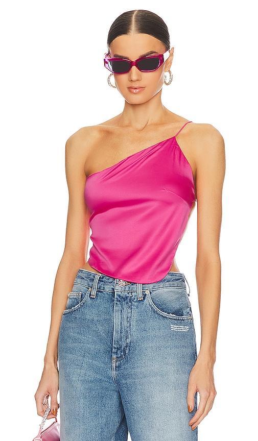 superdown Gianna Backless Top in Fuchsia. Product Image