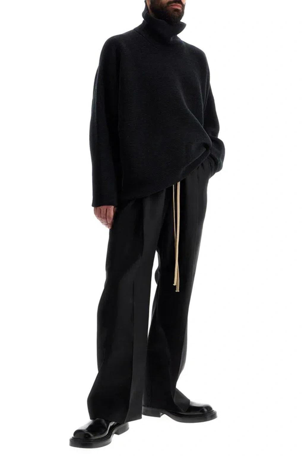 FEAR OF GOD Wide Wool And Silk Trousers In Black Product Image