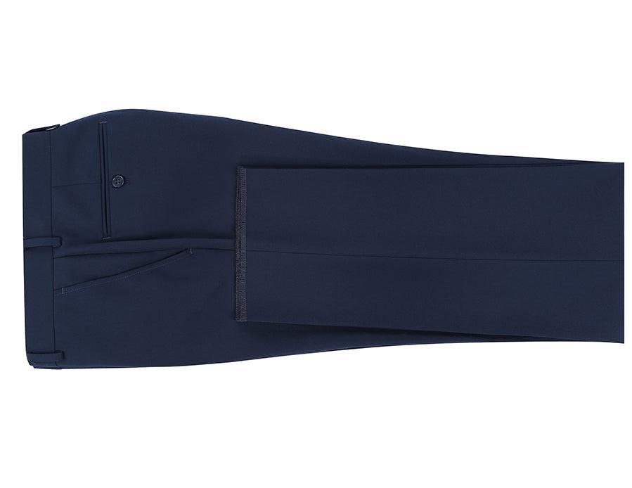 Dress Pants Regular Leg Un-Hemmed Bottoms in Navy Product Image