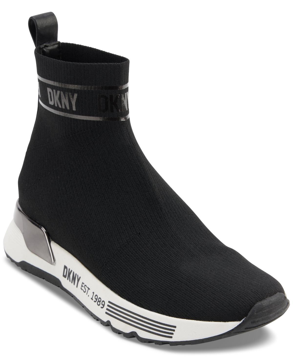 Dkny Womens Neddie Pull-On Sock Sneakers - Black/ Product Image