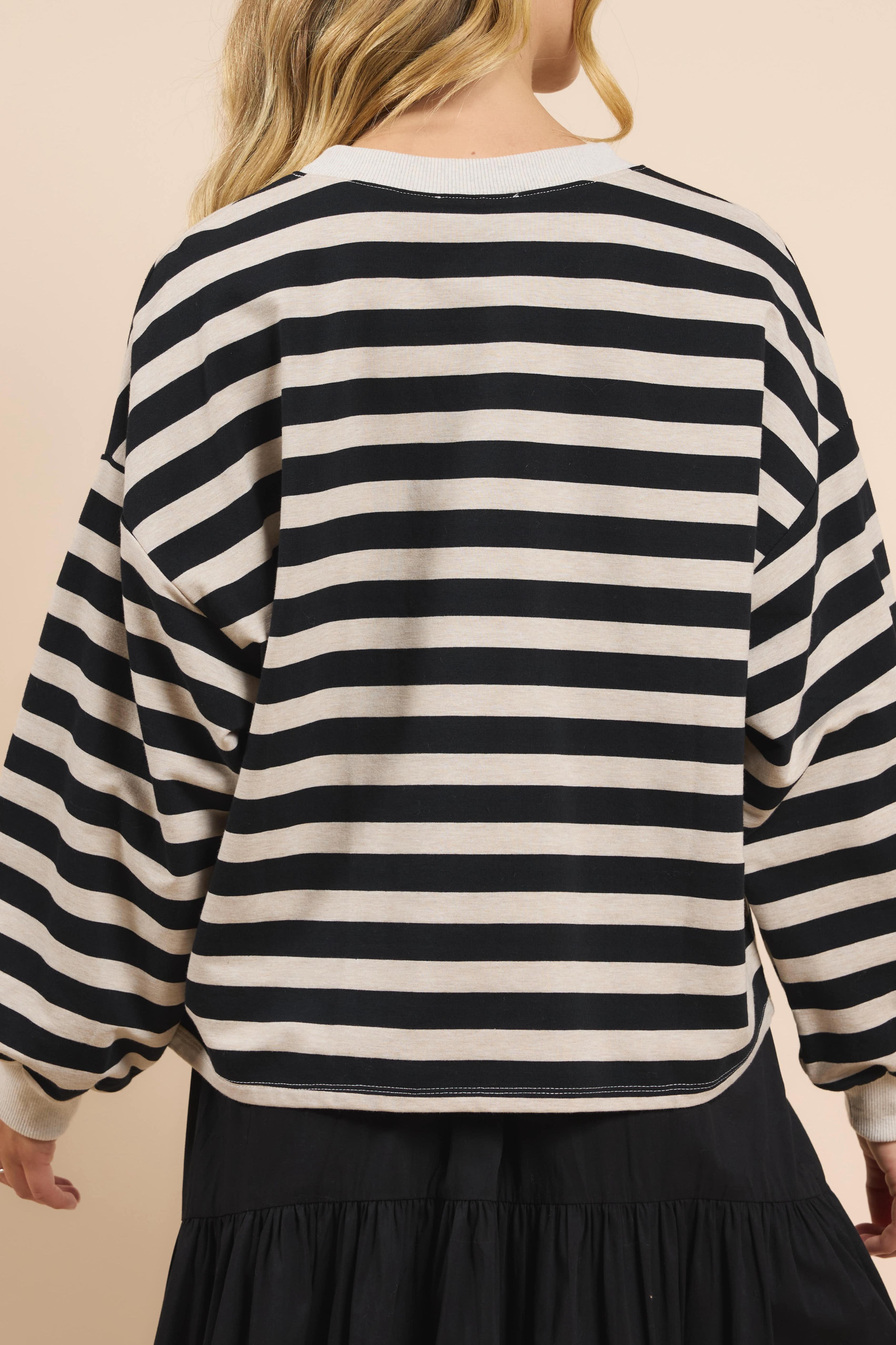 STRIPED PULLOVER SWEATER Product Image