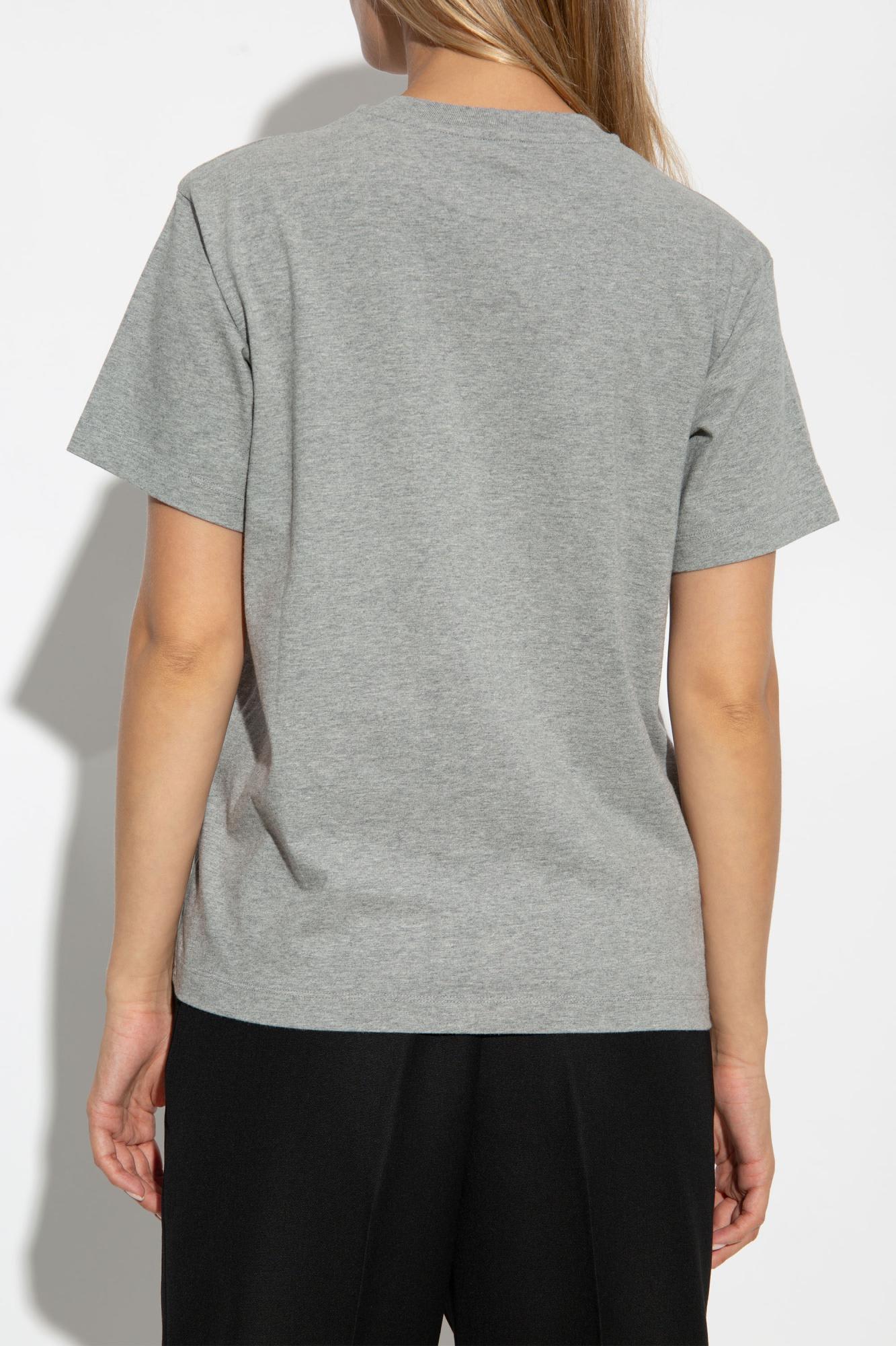 Toteme Cotton T-shirt In Grey Melange Product Image