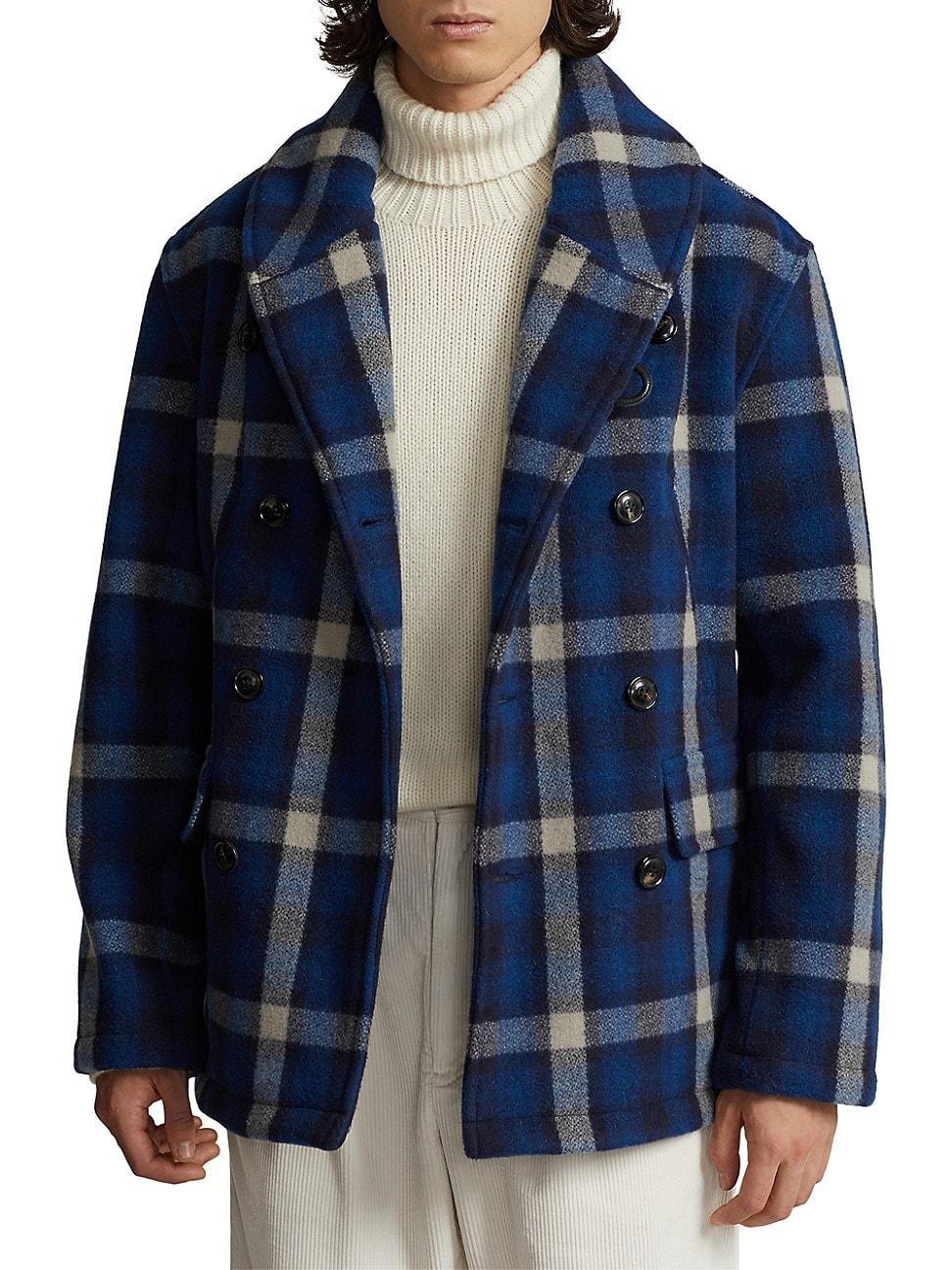 Mens Plaid Wool Ranch Jacket Product Image