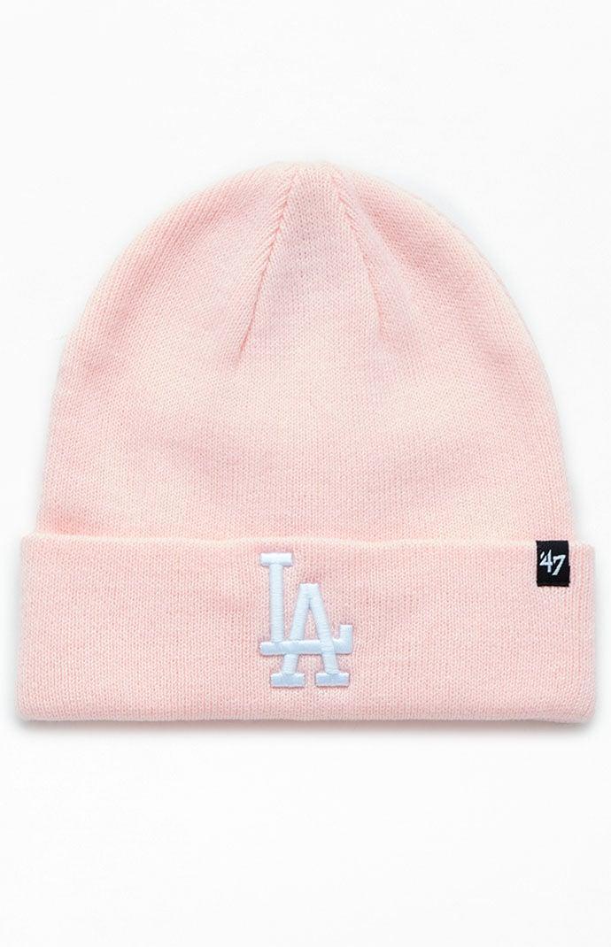 47 Brand Pink LA Beanie in Pink/White product image