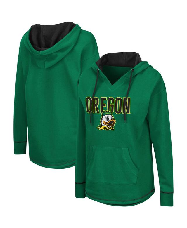 Womens Colosseum Green Oregon Ducks Tunic Pullover Hoodie Product Image