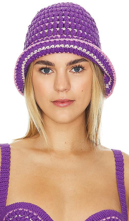 Lovers and Friends Mara Crochet Hat in Purple Product Image