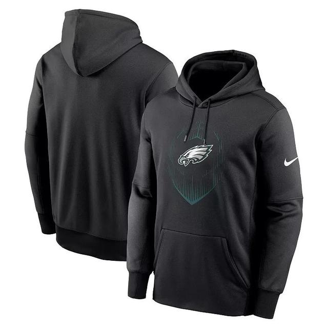 Mens Nike Black Los Angeles Rams Color Block Fleece Performance Pullover Hoodie Product Image