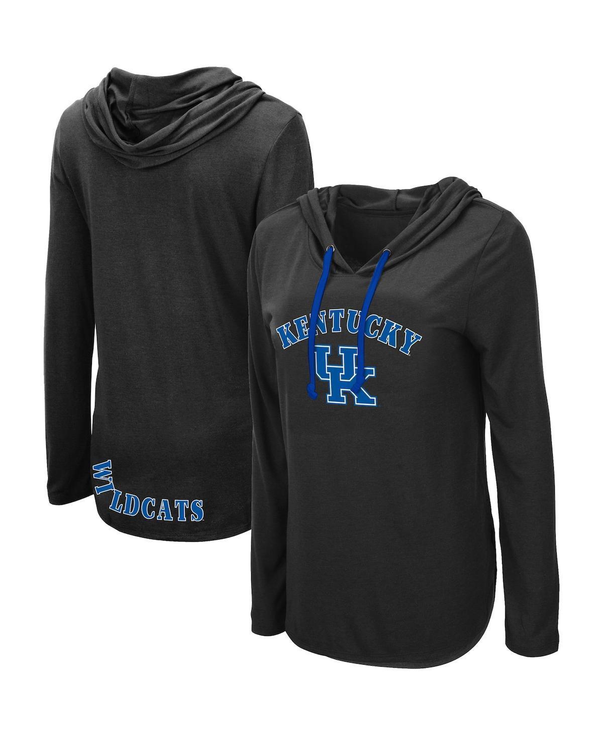 Womens Colosseum Black Kentucky Wildcats My Lover Lightweight Hooded Long Sleeve T-shirt Product Image