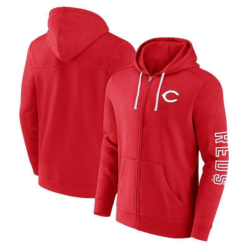 Mens Fanatics Red Cincinnati Reds Offensive Line Up Full-Zip Hoodie Product Image