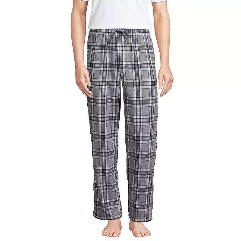 Big & Tall Lands End Flannel Pajama Pants, Mens Red Blue Plaid Product Image