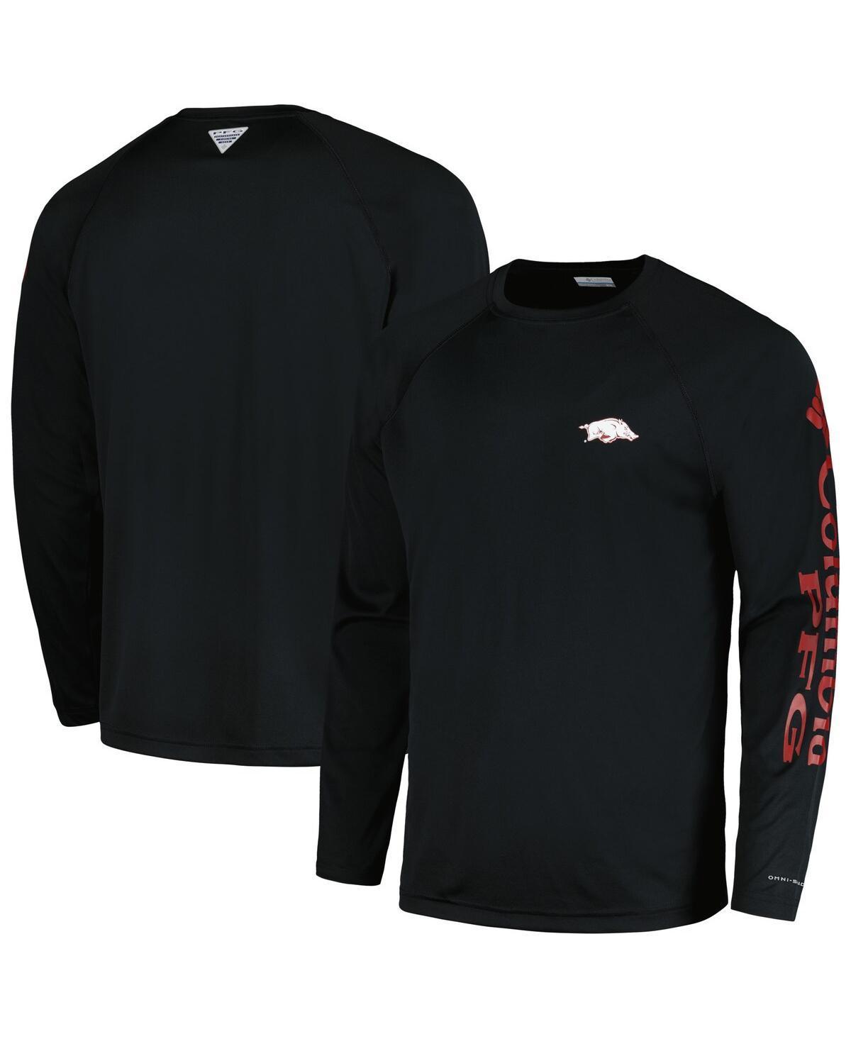 Mens Columbia Cardinal Arkansas Razorbacks Terminal Tackle Omni-Shade Raglan Long Sleeve T-Shirt Product Image