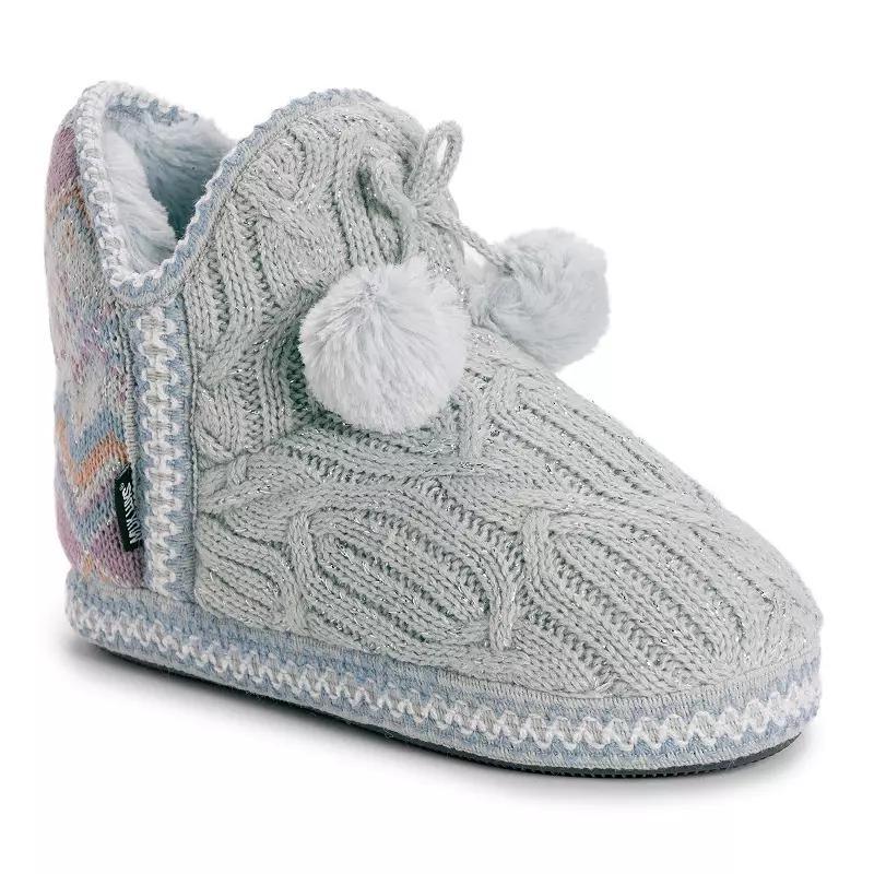 Womens MUK LUKS Amira Slipper Boots Oatmeal Grey Product Image