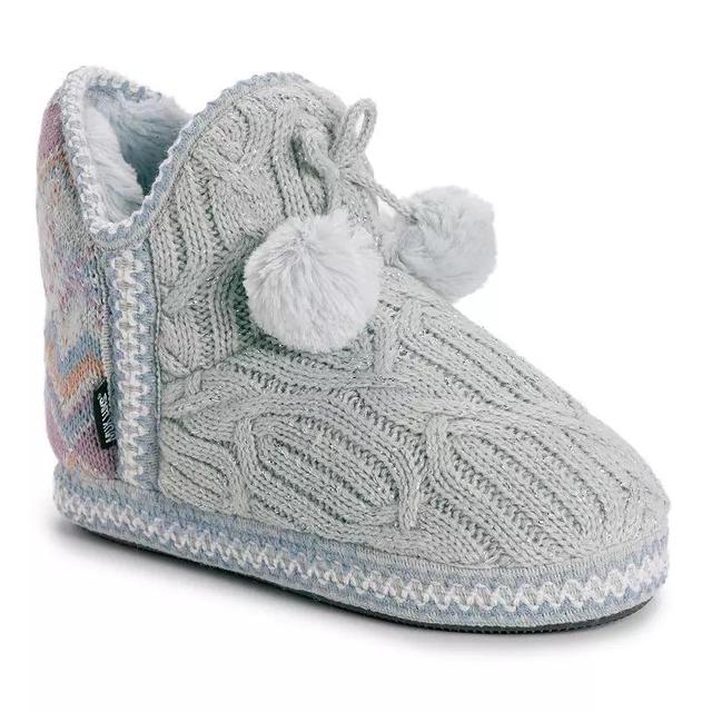 Womens MUK LUKS Amira Slipper Boots Oatmeal Grey Product Image