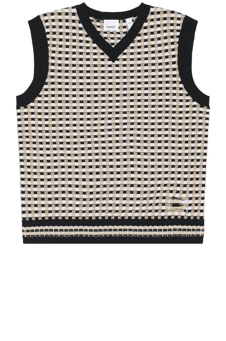 Burberry Elijah Knit Vest in Beige Product Image