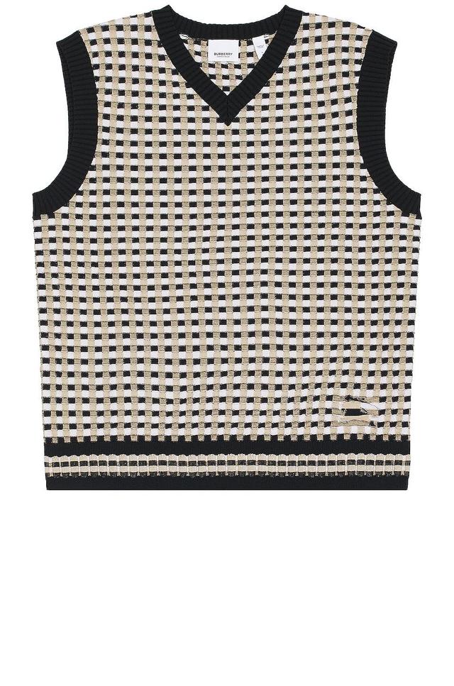 Burberry Elijah Knit Vest in Beige Product Image