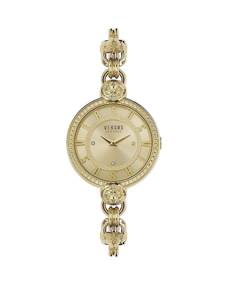 Versus Versace Womens Les Docks Two Hand Gold-Tone Stainless Steel Watch 36mm Product Image