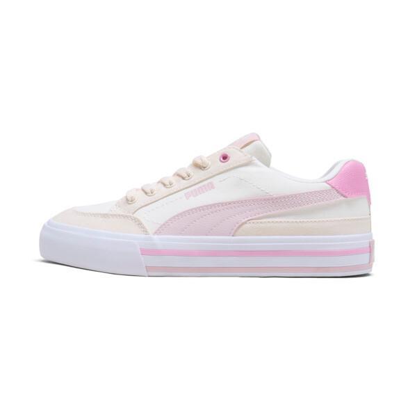 PUMA Court Classic Vulc Womens Sneakers in Warm White/Mauve Mist/Alpine Snow Product Image