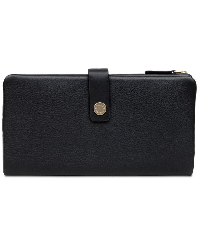 Womens Larkswood Large Leather Bifold Wallet - Black Product Image