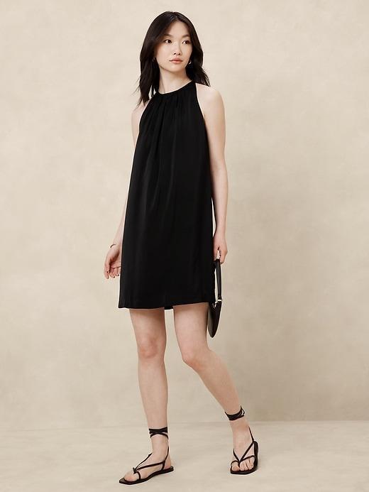 Silky Crepe Mini Dress Product Image