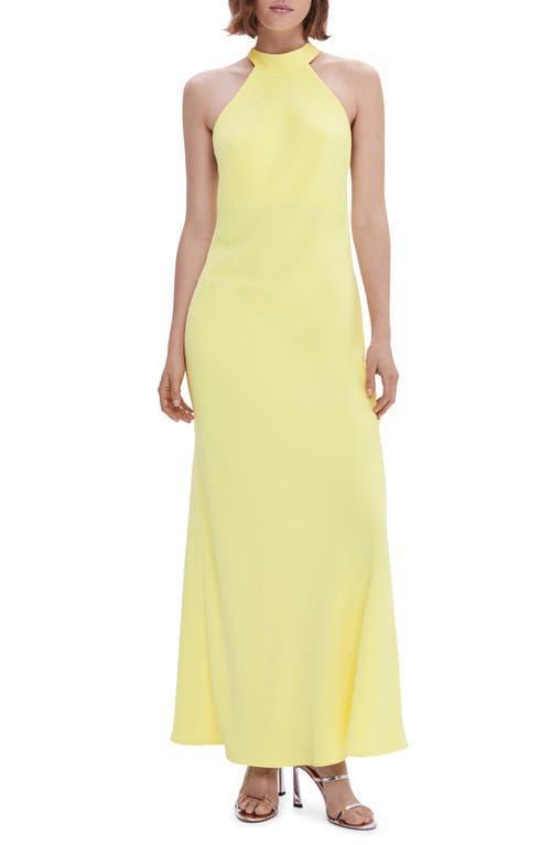 MANGO Open Back Halter Neck Maxi Dress Product Image