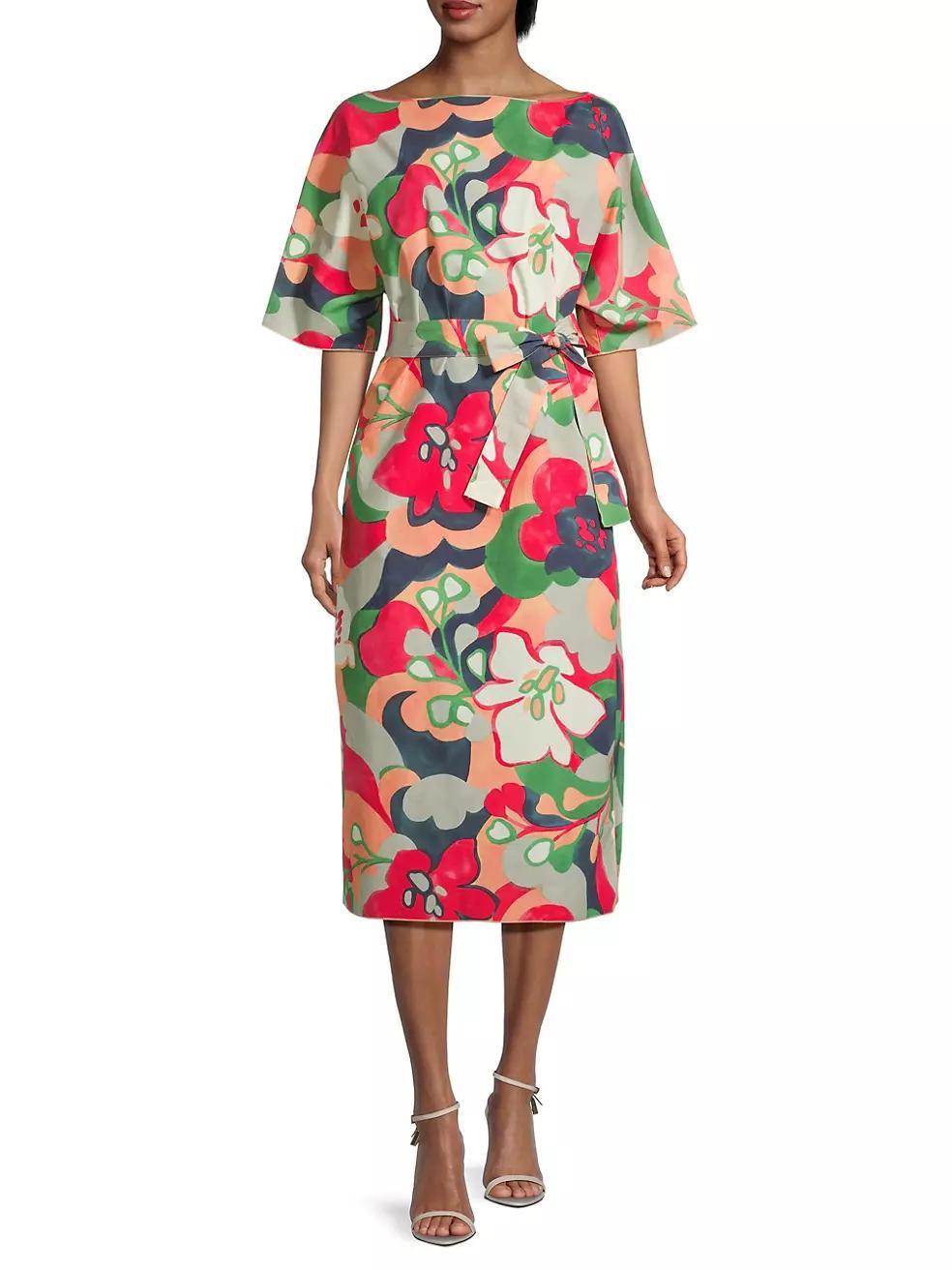 Marguerite Dreamy Daisies Boatneck Midi-Dress Product Image