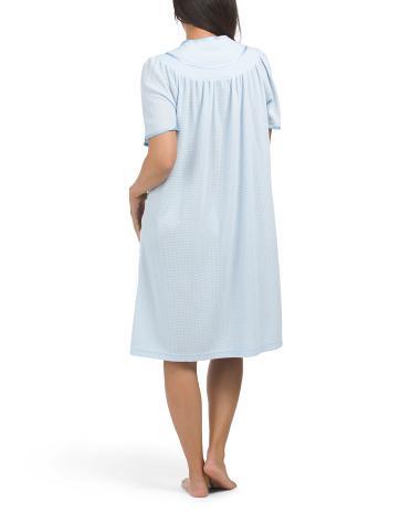 Embroidered Short Sleeve Robe for Women Product Image