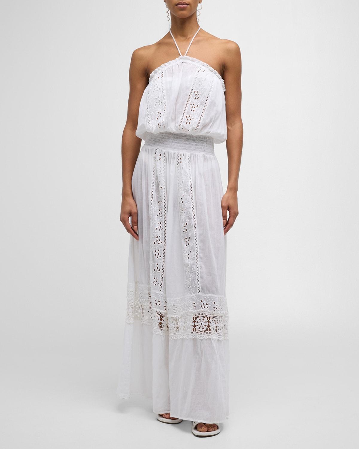 Womens Elyse Cotton Halter Maxi Dress Product Image