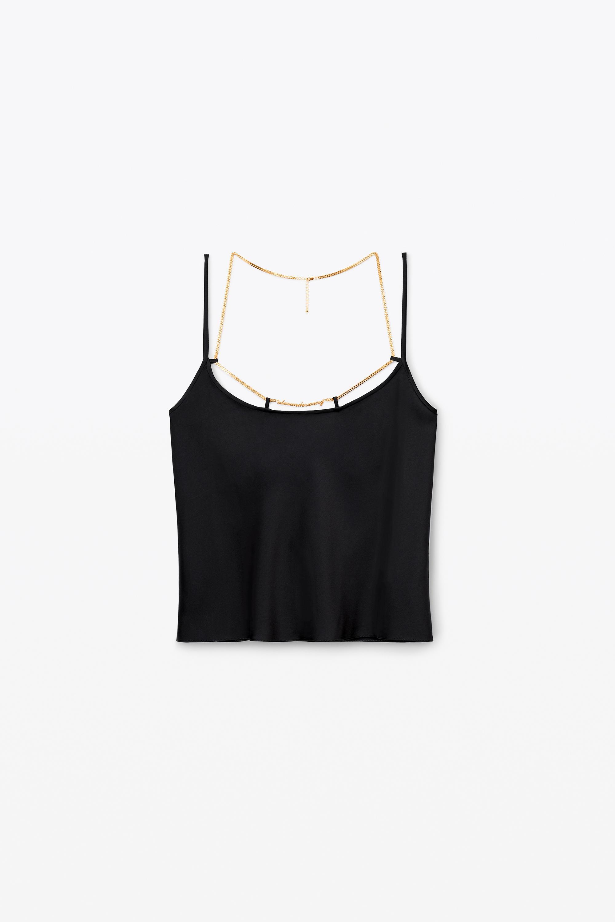 Silk Charmeuse Cami Top With Logo Nameplate Product Image