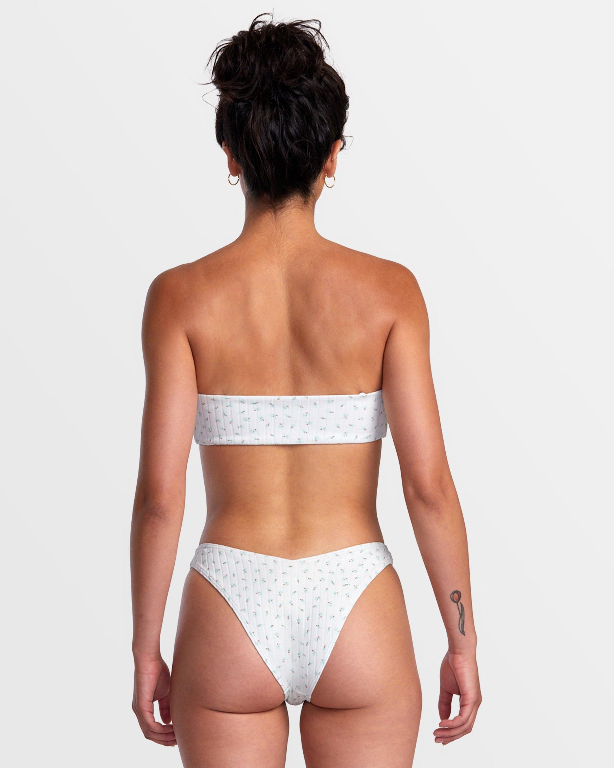 Pointe V-Front French Bikini Bottoms - White Product Image