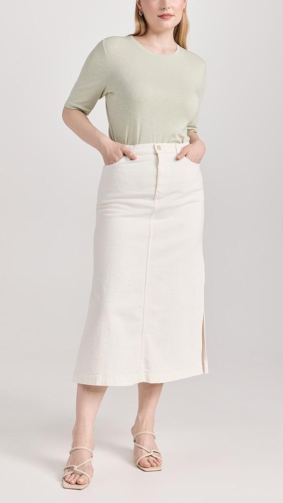 7 For All Mankind Midi Denim Skirt | Shopbop Product Image