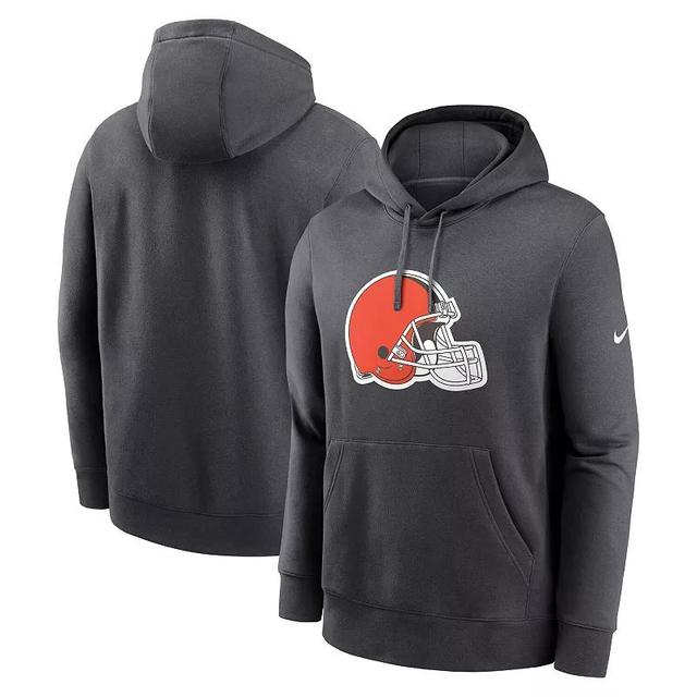 Mens Nike Anthracite Cleveland Browns Club Logo Pullover Hoodie Product Image