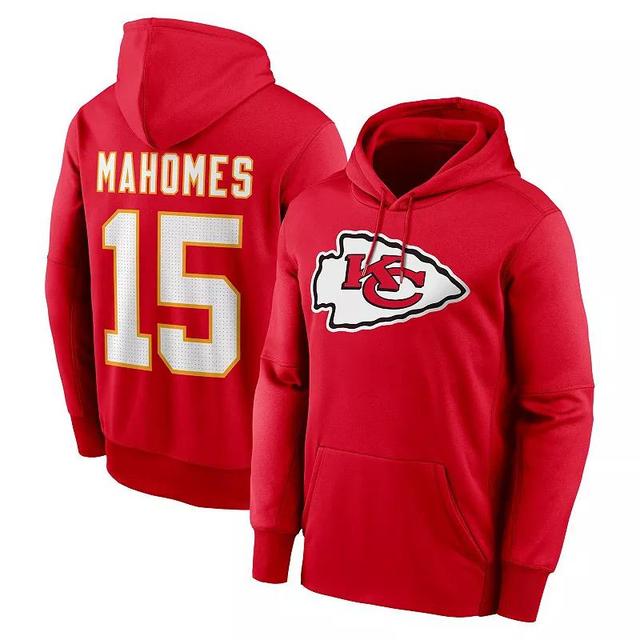 Mens Nike Patrick Mahomes Kansas City Chiefs Player Name & Number Performance PulloverHoodie Product Image