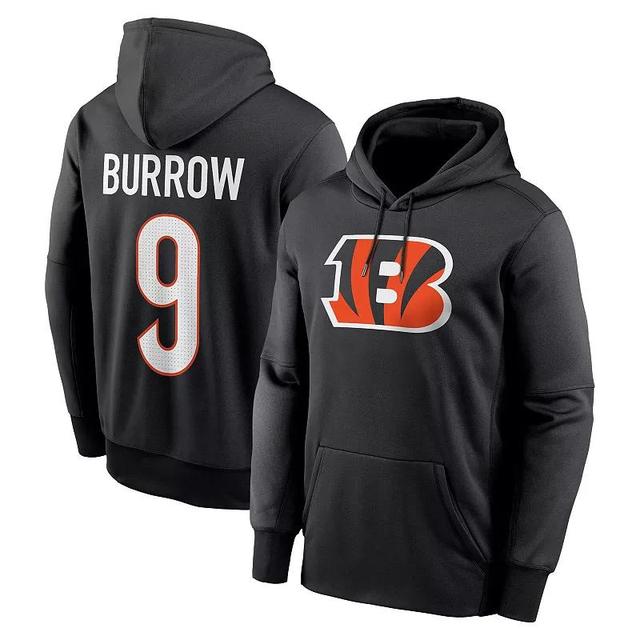 Mens Nike Joe Burrow Cincinnati Bengals Player Name & Number Performance PulloverHoodie Product Image