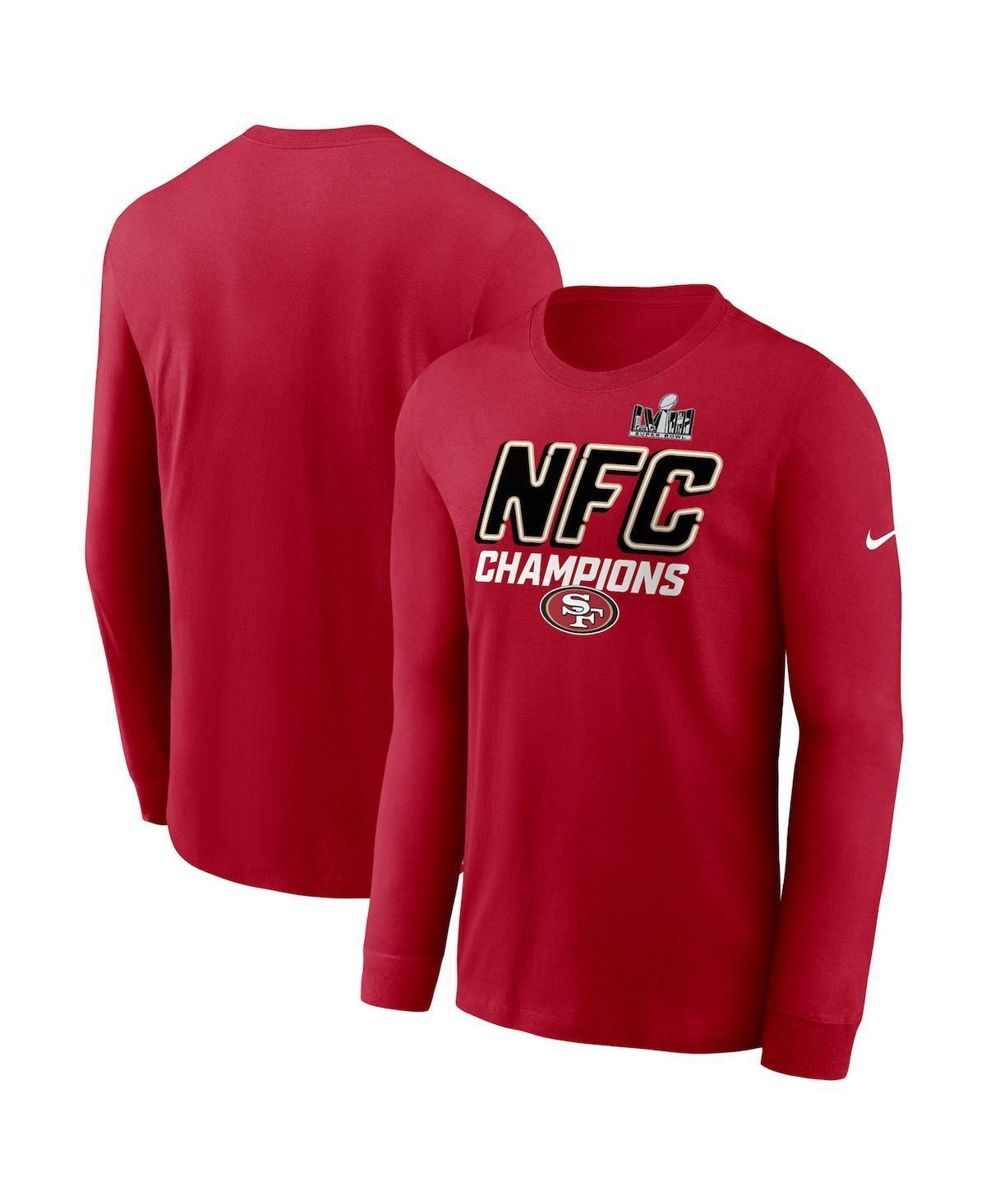 Mens Nike Scarlet San Francisco 49ers 2023 Nfc Champions Iconic Long Sleeve T-shirt Product Image