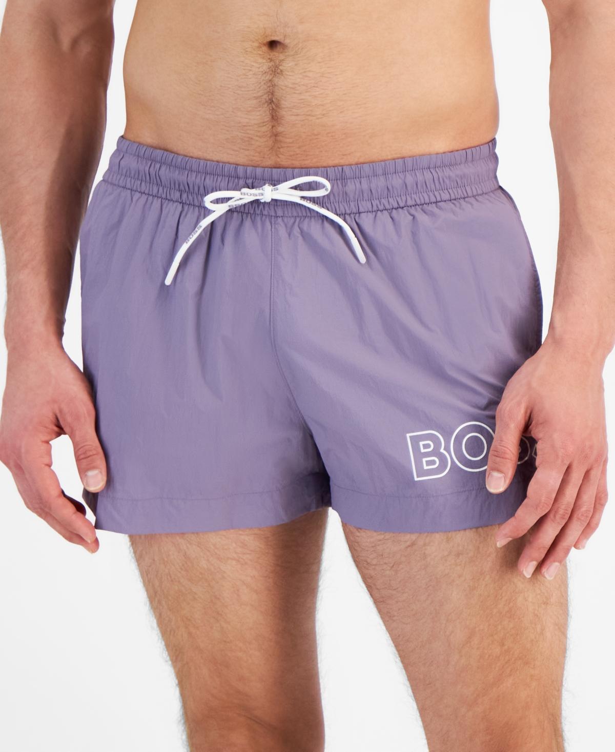 Boss by Hugo Boss Mens Mooneye Outlined Logo Drawstring 3 Swim Trunks Product Image