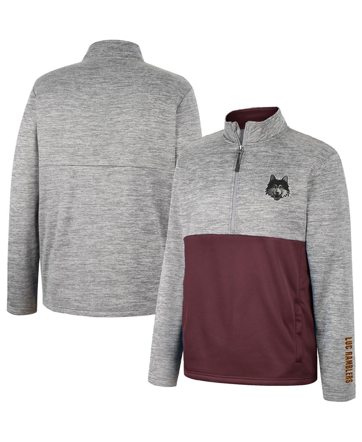 Mens Colosseum Gray Air Force Falcons John Half-Zip Jacket Product Image