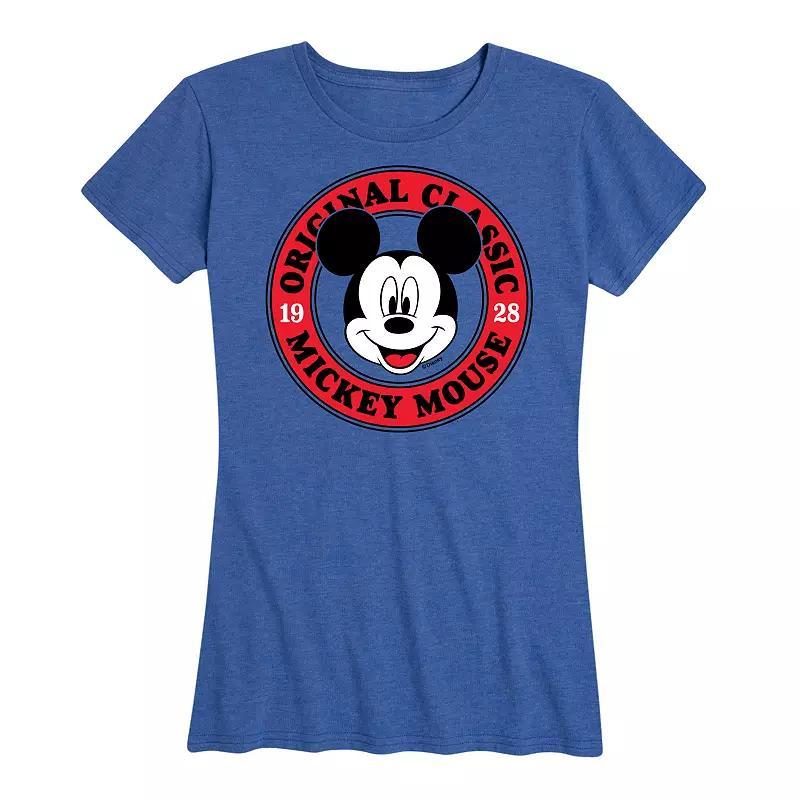 Disneys Mickey Mouse Womens Original Classic Graphic Tee Grey Gray Product Image