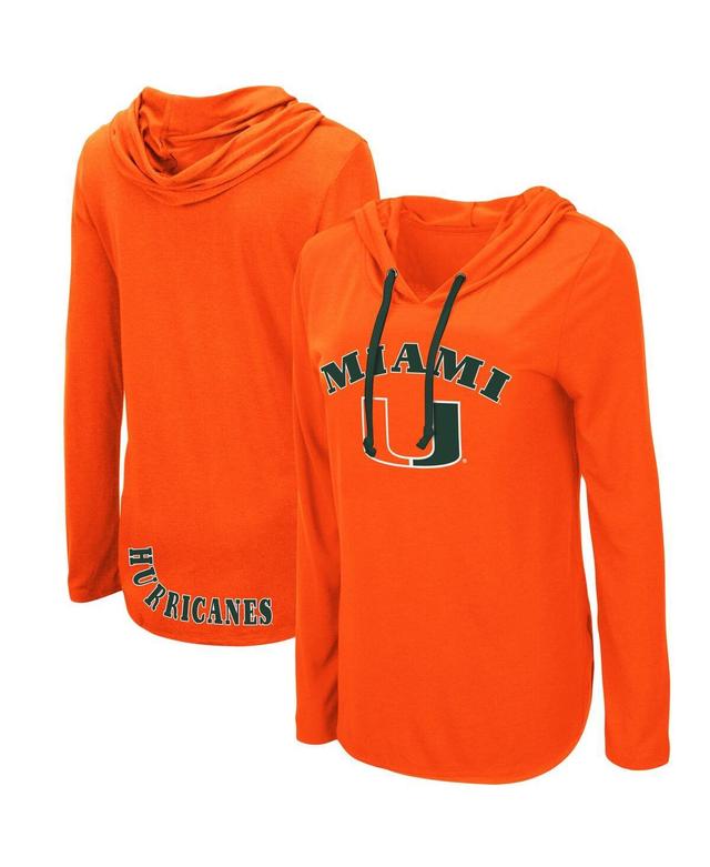 Womens Colosseum Orange Miami Hurricanes My Lover Hoodie Long Sleeve T-shirt Product Image