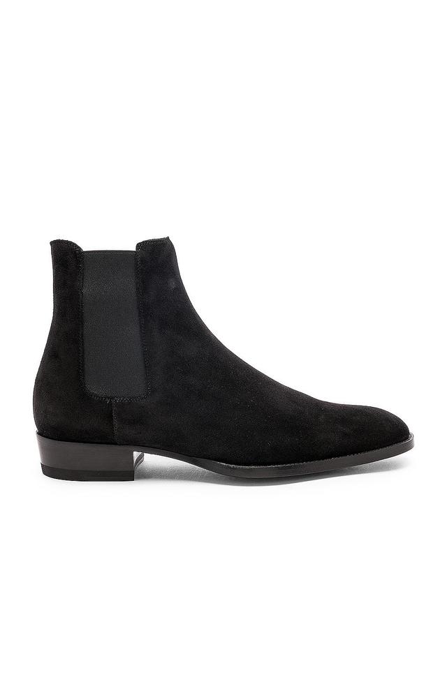 Saint Laurent Suede Wyatt 30 Chelsea Boots in Black - Black. Size 40 (also in 41, 42, 44, 45). Product Image