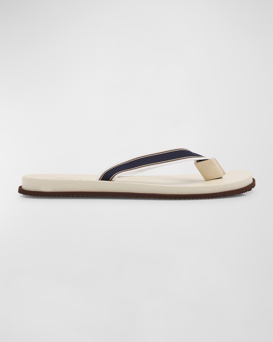 Mens Ribbon and Leather Flip-Flops product image