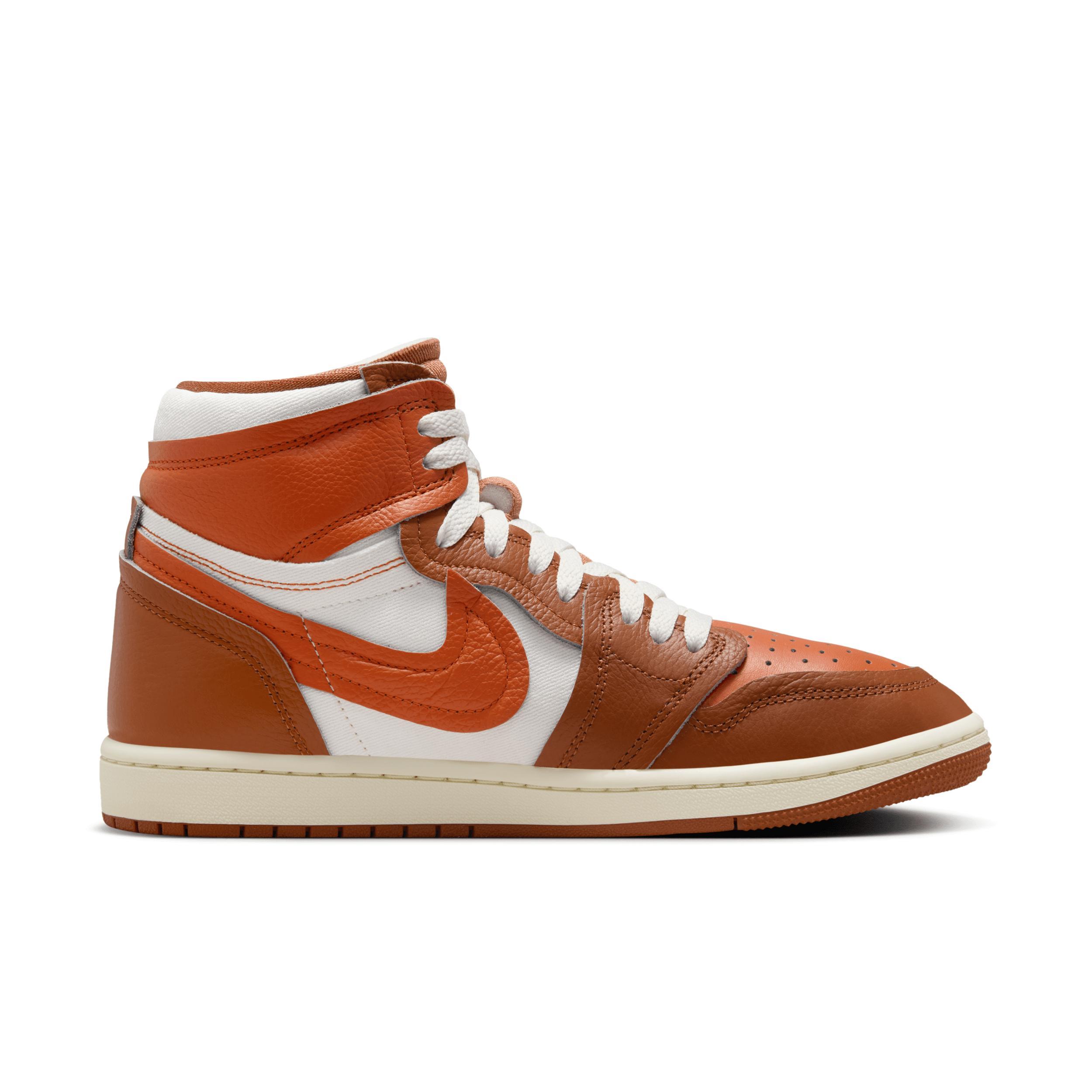 Jordan Womens Jordan Air Jordan 1 MM High - Womens Shoes White/Orange Product Image