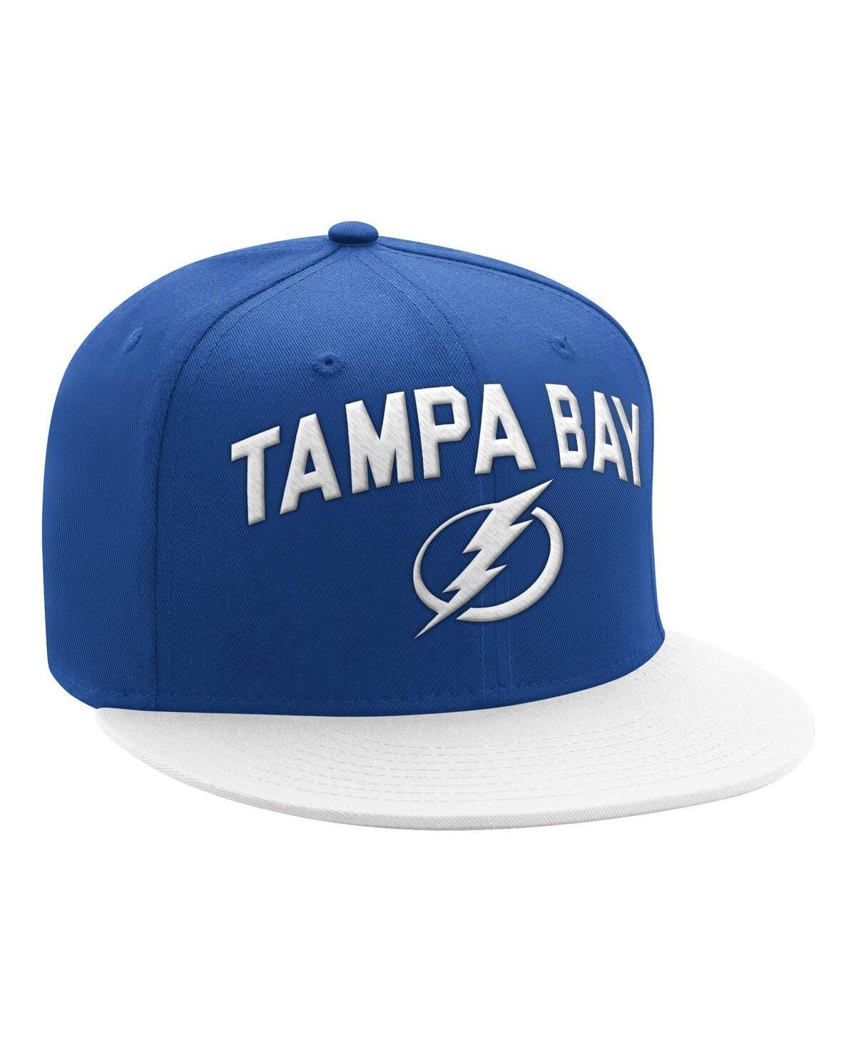 Mens Starter Blue/White Tampa Bay Lightning Arch Logo Two-Tone Snapback Hat Product Image