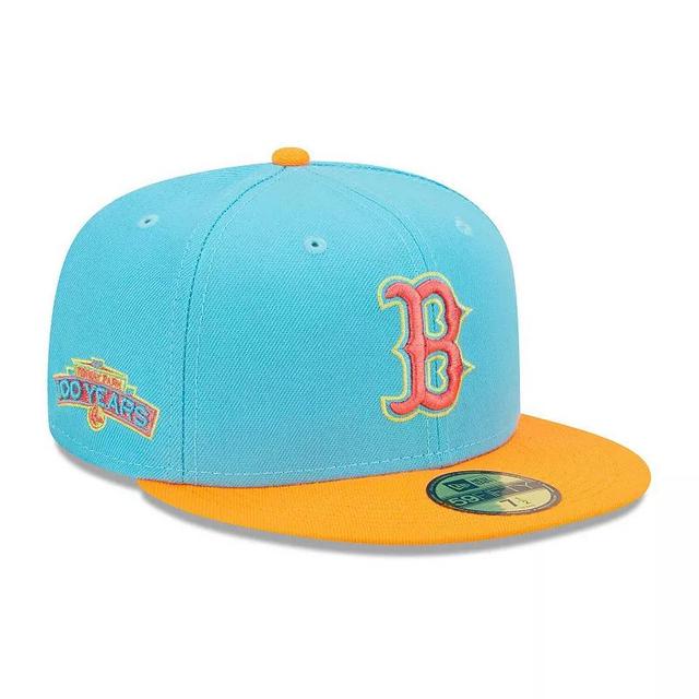 Mens New Era /Orange Boston Red Sox Vice Highlighter 59FIFTY Fitted Hat Product Image